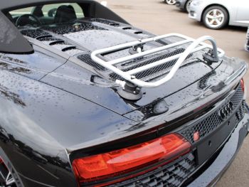 black audi r8 spyder with a revo-rack pa luggage rack fitted
