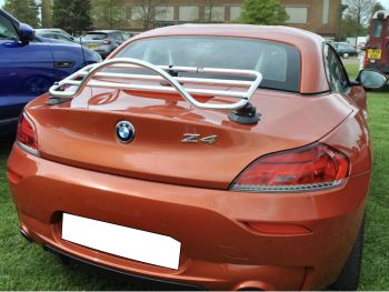 Dusty orange bmw z4 with a revo-rack pa luggage rack fitted