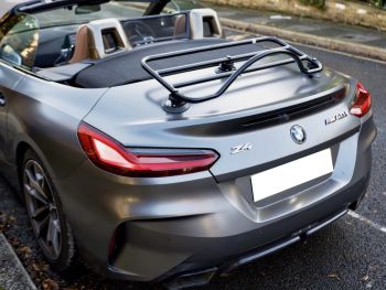grey bmw z4 m40i g29 with a revo-rack boot rack fitted photographed on a street 