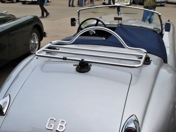 Silver jaguar xk120 with a revo-rack pa luggage rack fitted